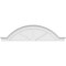 Ekena Millwork Segment Arch W/ Flankers 3 Spoke Architectural Grade PVC Pediment, 86"W x 22-1/2"H x 2-1/2"P PEDPS086X225SGF03 - alternate 6